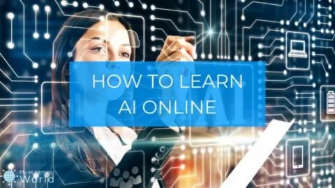Image illustrating a women and how to learn AI Online