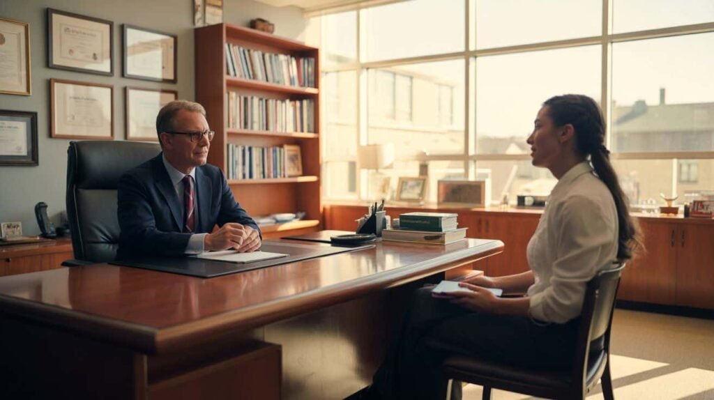 Recruitment process in school HR office