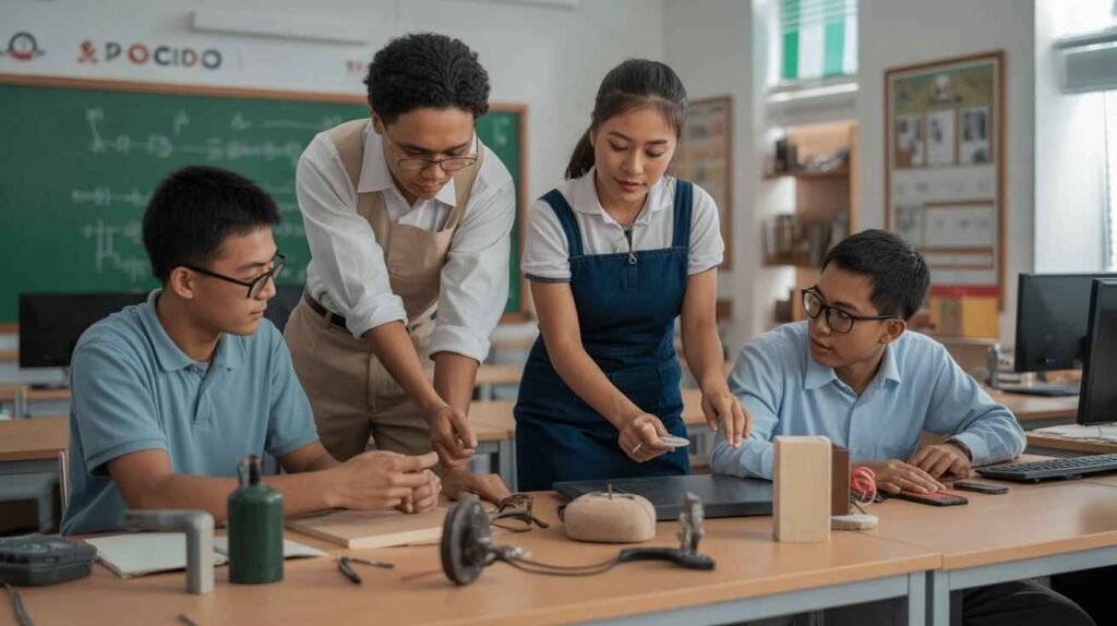 Students in a TLE class developing practical, technical, and entrepreneurial skills through hands-on activities that prepare them for employment and self-reliance.