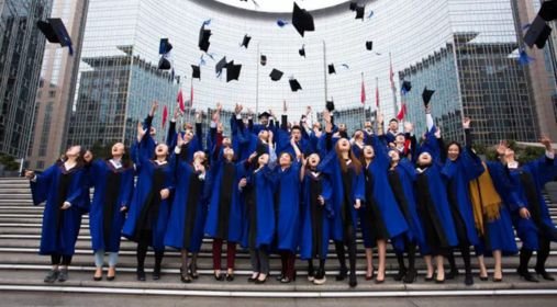 nternational students celebrating after receiving scholarships in USA